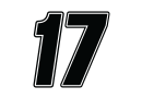 Callum Hedge's car number, #17