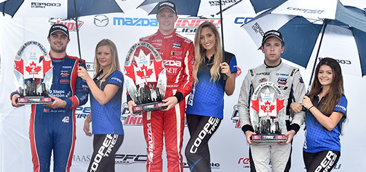 Spencer Pigot, Jack Harvey, and Ed Jones