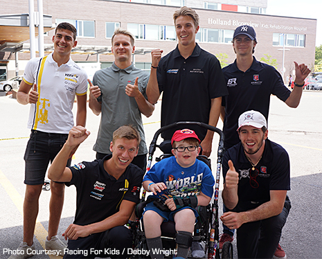 Rinus VeeKay, Nikita Lastochkin, Oliver Askew, Colton Herta, Sting Ray Robb, and Dalton Kellett