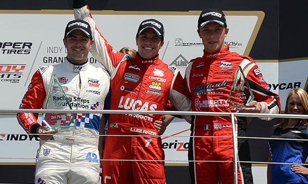 Luiz Razia, Jack Harvey, and Alex Baron