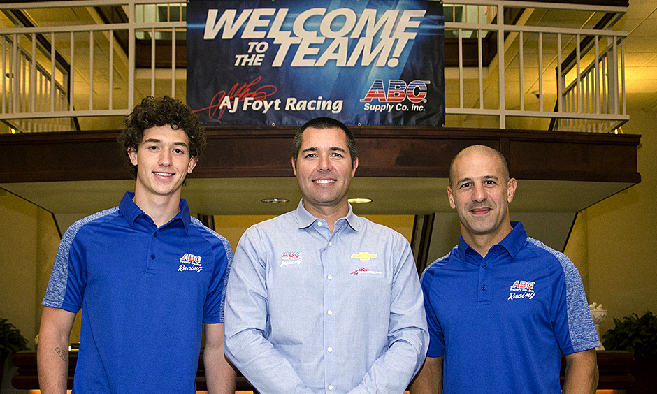 Matheus Leist, Larry Foyt and Tony Kanaan