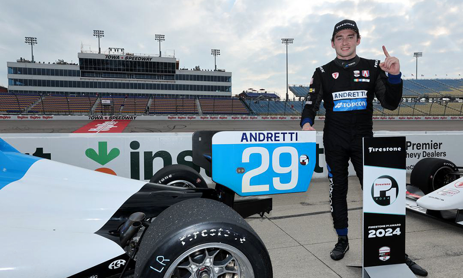 James Roe wins the pole at Iowa Speedway.